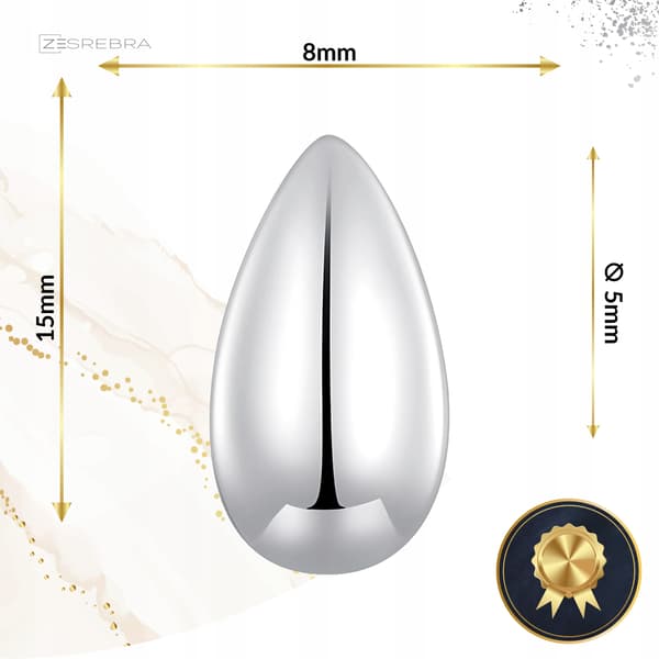 Sølv dråbeformede øreringe, dråbeformet, S925 sølv, elegant dråbe, ørestik