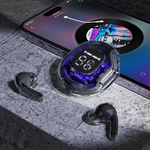 T8 Bluetooth TWS trådløse hovedtelefoner med etui, sort