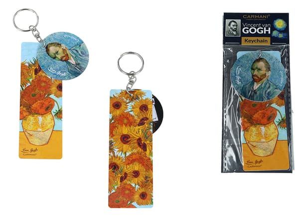 Carmani, väskberlock/nyckelring - VAN Gogh/Solrosor
