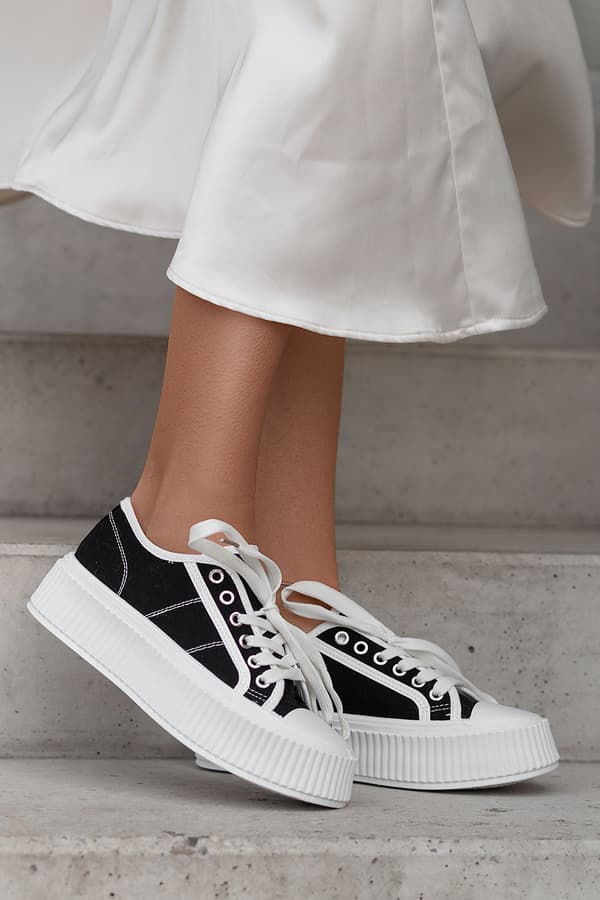 Dame Sportsneakers Sort Elida 38