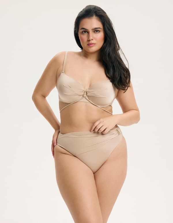 CANNES Esotiq Vadderad Bikinitopp | Beige 90D