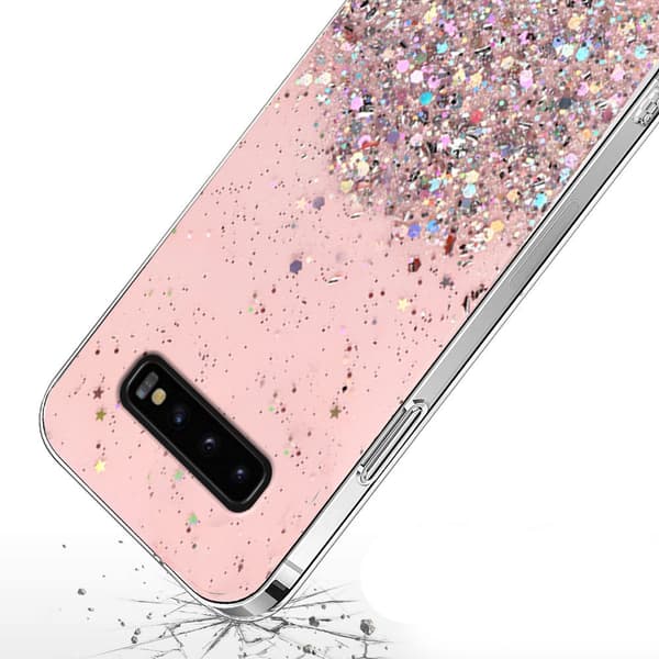 Samsung Galaxy S10 5G cover, glitrende, lyserød