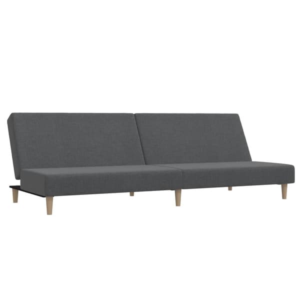 vidaXL 2-sits bäddsoffa, ljusgrå, klädd i tyg