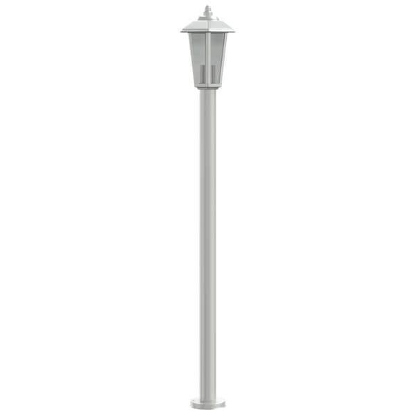 vidaXL havelampe sølv 120 cm rustfrit stål