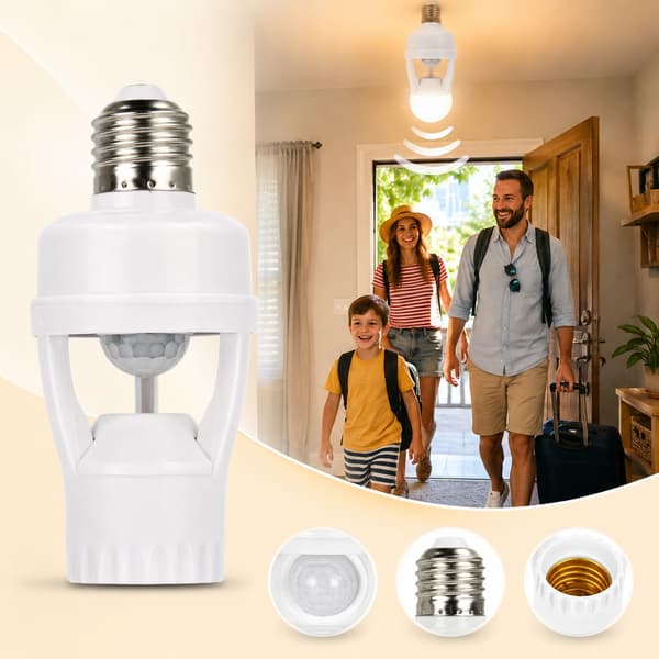 [pacza] E27-lamphållare med dag/natt-rörelsesensor 16–220 s O278