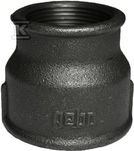 Sort reduktionsmuffe, indvendig gevind 2"x6/4"