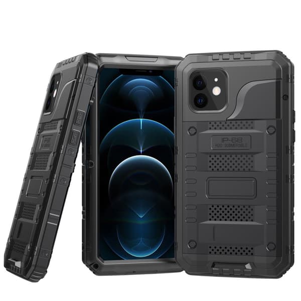 IP68 H20 nedsænkbart cover til iPhone 12, sort