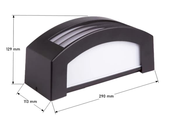 LED Havelampe Udendørs Væglampe E27 IP54 Sort