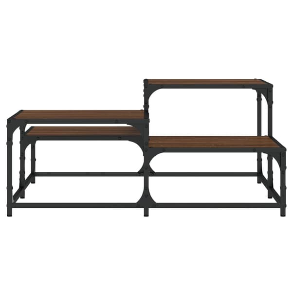 vidaXL sofabord brunt egetræ 87,5x87,5x40 cm