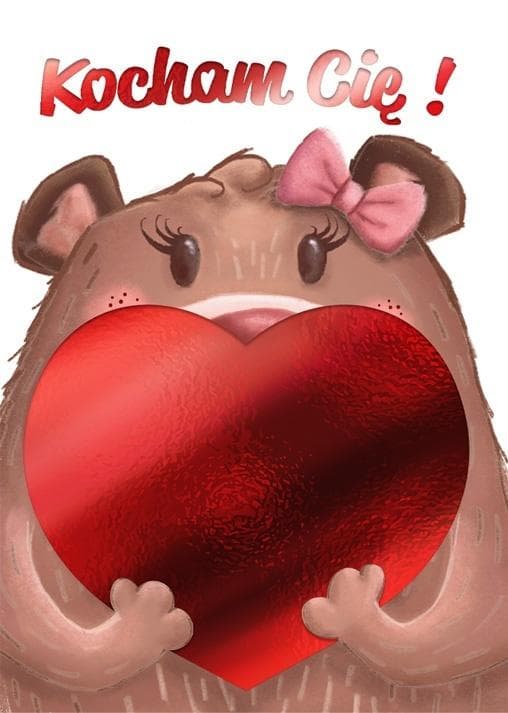 Kort B6 Bamse Valentinsdag