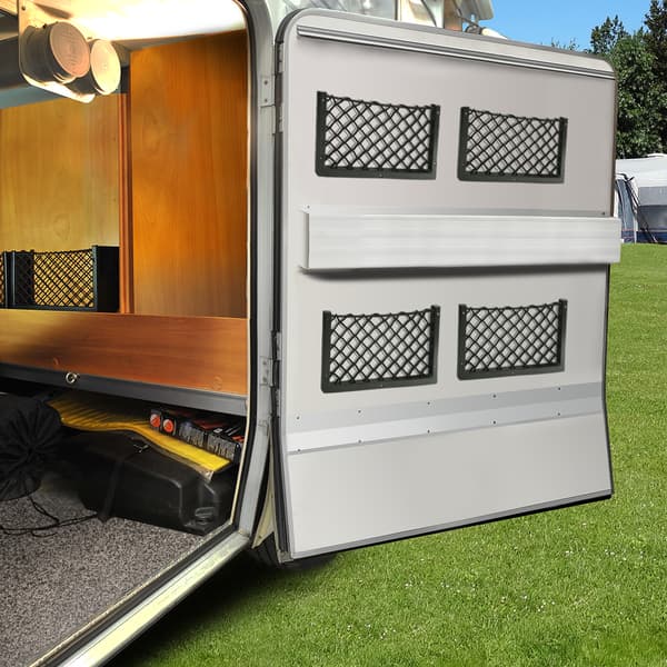 ELASTISK ORGANIZER MED NETLOMME OG KROG 36 x 18 til campingvogn