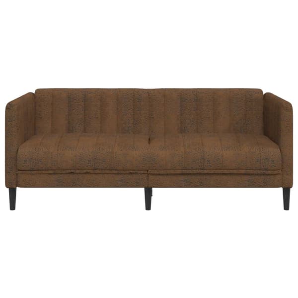 vidaXL 2-sits soffa brun konstläder
