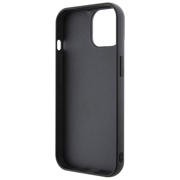 Karl Lagerfeld 3D gummicover med flere logoer til iPhone 15, sort