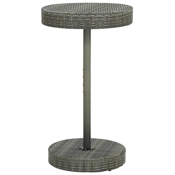 vidaXL Trädgårdsbord, grått, 60,5x106 cm, polyrotting