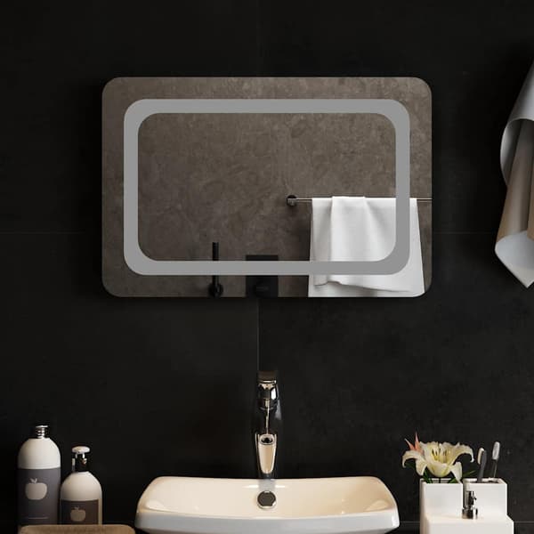 vidaXL Badrumsspegel med LED, 60x40 cm