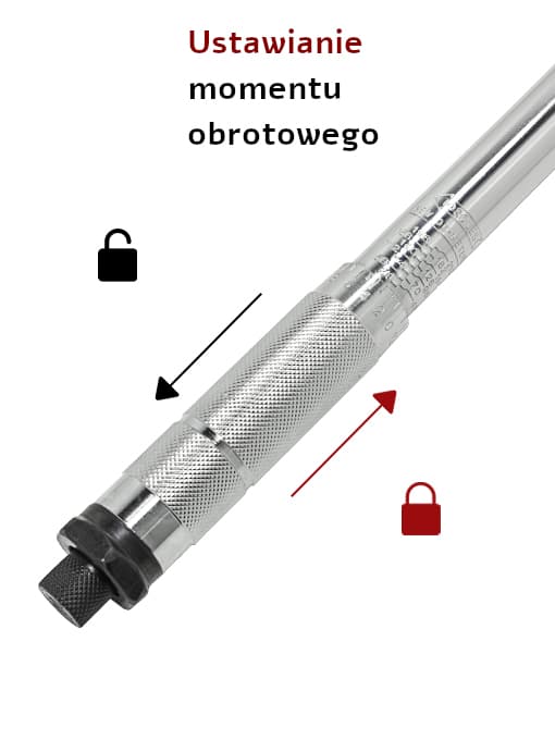 Låsende momentnøgle 1/2'' 28-210Nm