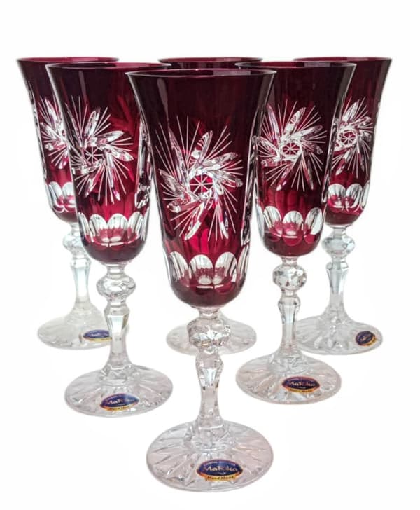 Ruby Crystal Champagneglas 150ml Olive Grinder