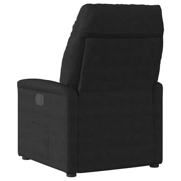 vidaXL elektrisk lænestol med massagefunktion, sort mikrofiber