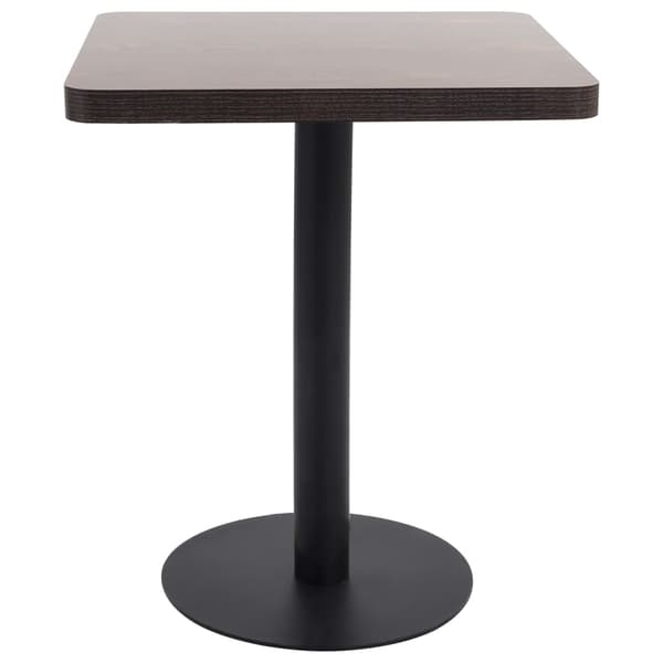 vidaXL Bistrobord, mörkbrunt, 60x60 cm, MDF
