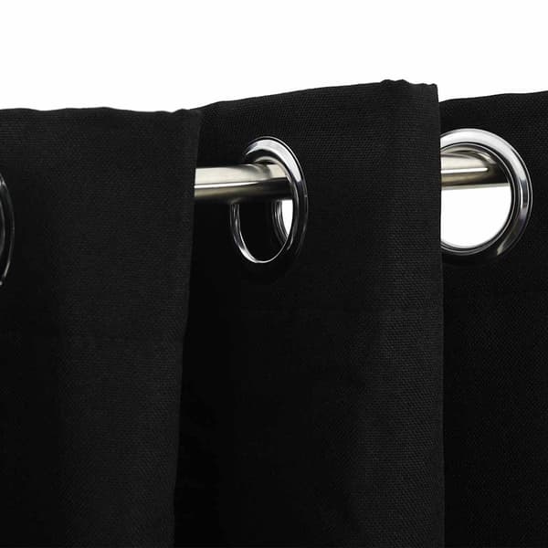 vidaXL gardiner i linnedlook, 2 stk., sorte, 140x245 cm