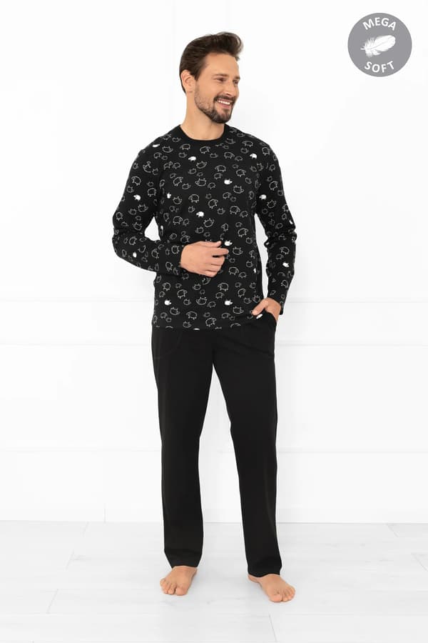 Herrpyjamas med lång ärm, långbyxor Wito L