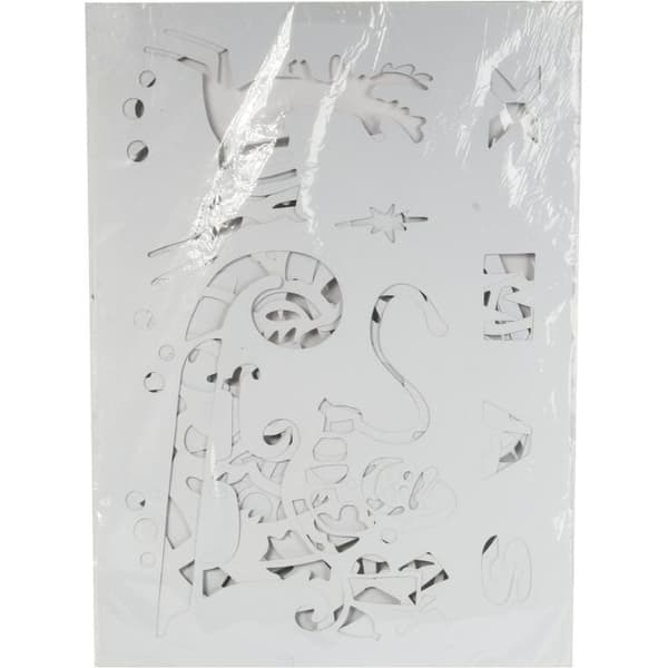 Stor papirvinduesstencil, 5 billeder