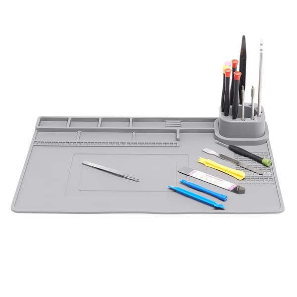 Antistatisk silikonemåtte 40x30 cm grå