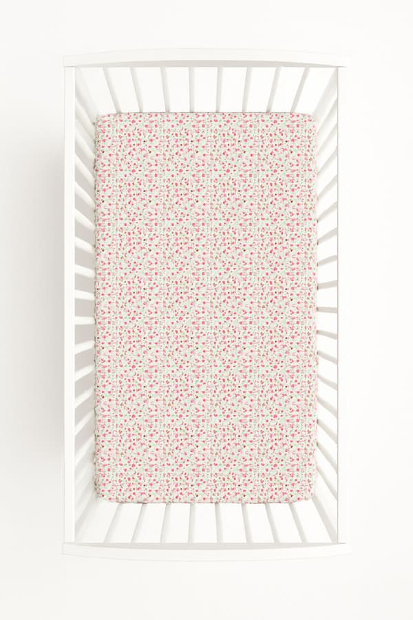 Bomuldslagen til tremmeseng 120x60 cm - pink eng