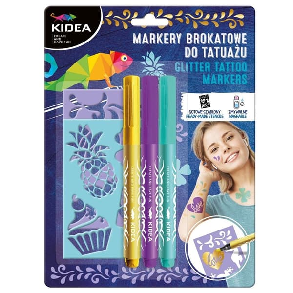 KIDEA-tatuointimerkit sapluunoilla