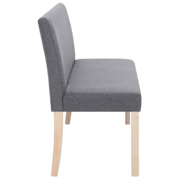 vidaXL bænk, 139,5 cm, lysegrå, polyester
