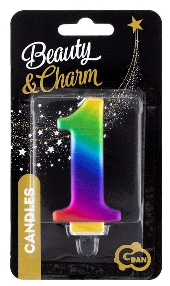 Nummerlys 1 Beauty&Charm Galaxy 8cm