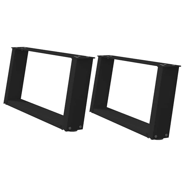 vidaXL sofabordsben, 2 stk., sort, 60x(30-31) cm, stål