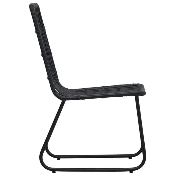 vidaXL havestole, sæt med 2, polyrattan, sort
