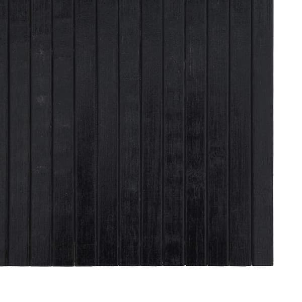 vidaXL Rektangulär matta, svart, 100x100 cm, bambu