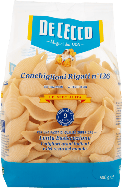 De Cecco Conchiglioni Rigati n126 pasta 500g
