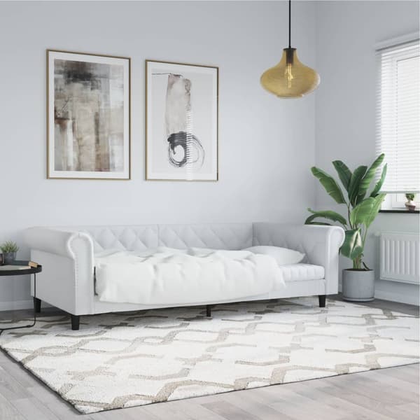 vidaXL Bäddsoffa vit 100x200 cm konstläder