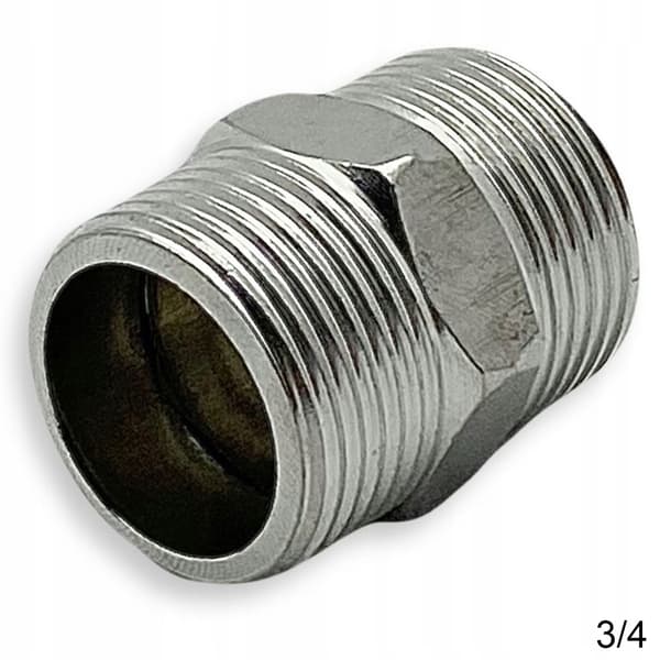 3/4 tums krommuffe med plan yta, stål
