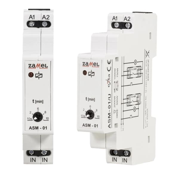 Trappetimer 12V til 240V til skinne ASM-01/U ZAMEL