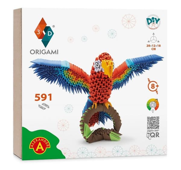 Origami 3D papegøje ALEX
