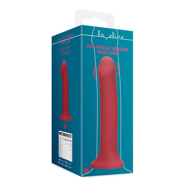 Ei-fallosinen värisevä dildo - Suuri - vadelmanpunainen