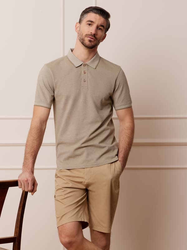 BEIGE MONKTON SHORTS 36