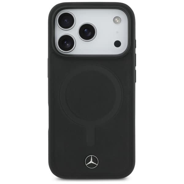 Mercedes Plain Smooth Leather MagSafe-etui til iPhone 17 Pro i sort