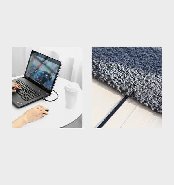 Flad patchkabel UTP RJ45 Cat 6 1000Mbps netværkskabel 2m sort
