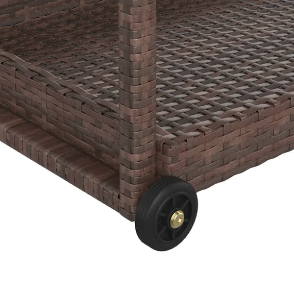vidaXL Baarikärry, Ruskea, 100x45x83 cm, Polyrottinki