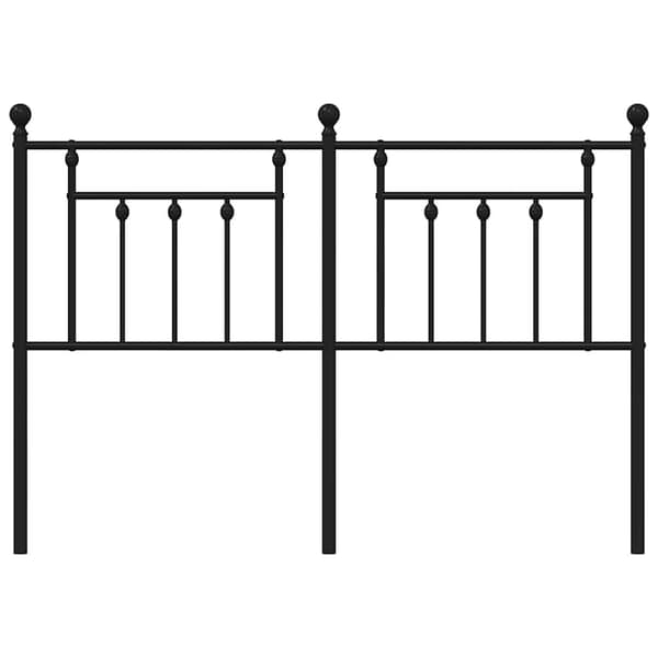 vidaXL metalsengegavl sort 135 cm