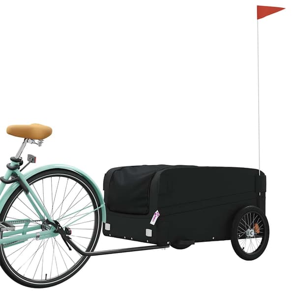 vidaXL cykelanhænger, sort, 45 kg, jern