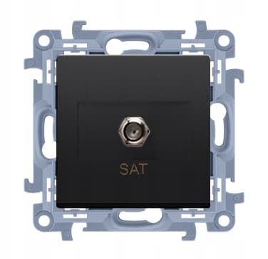 F-typ antennuttag SIMON 10 CASF1.01/49 svart