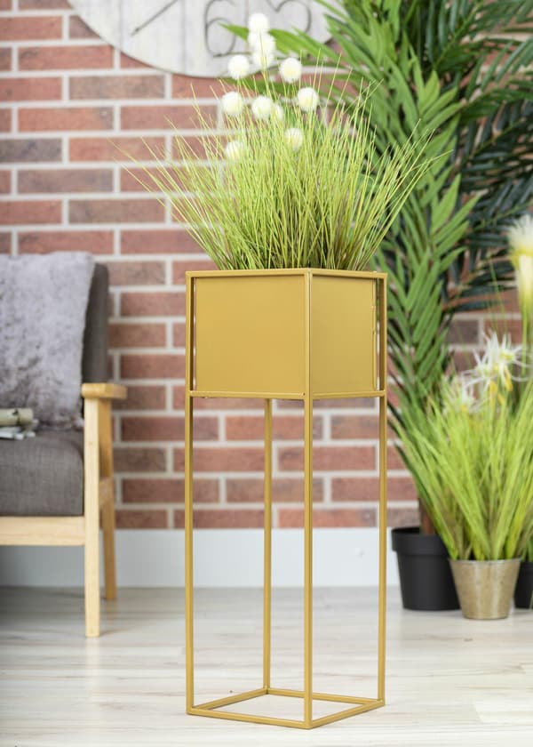 Modernt blomsterställ, guld, 70 cm