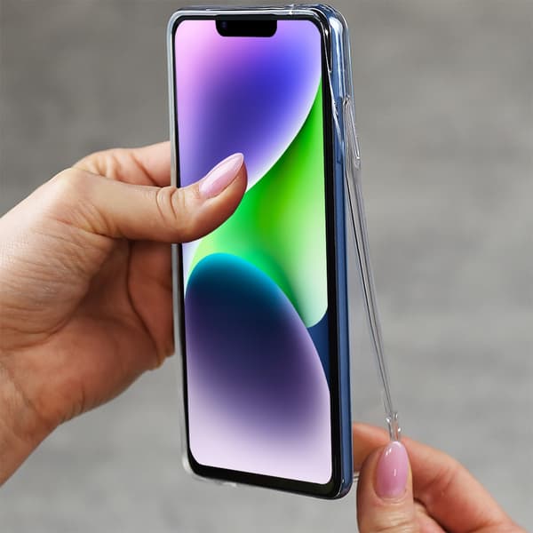 Etui til Apple iPhone 14 Plus SILIKONE Etui TRANSPARENT KLAR + Glas