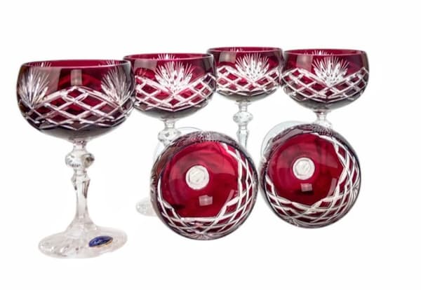 Rubin krystal champagneglas 150ml ananas